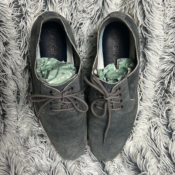 Cole Haan Sz 9M Grey Denim Suede Toe Shoes - Picture 2 of 10